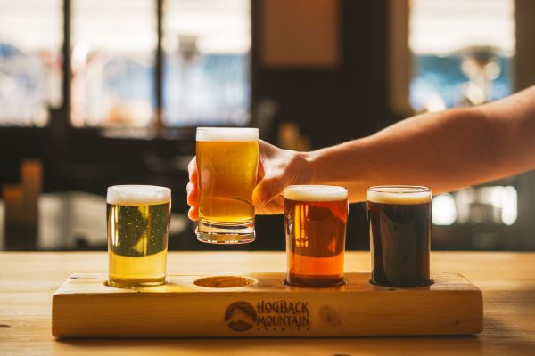 A flight of beer