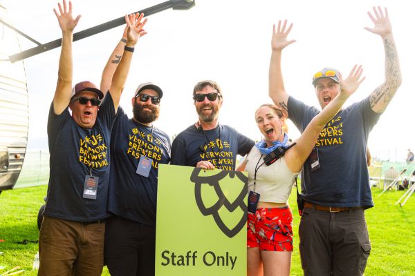 Vermont Brewers Festival Staff working at Beer Festival